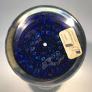 Vintage Perthshire Art Glass Paperweight Concentric Millefiori on Blue PP37