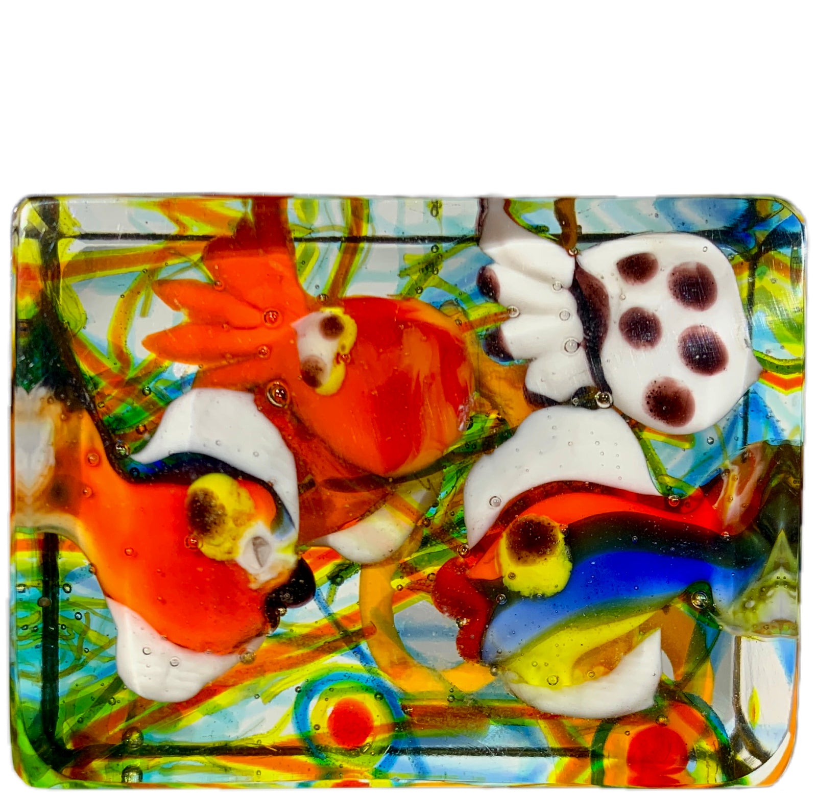 Murano Pre-1950s Miniature Aquarium Compound Design with Fish, Octopus, Jellyfish, and More