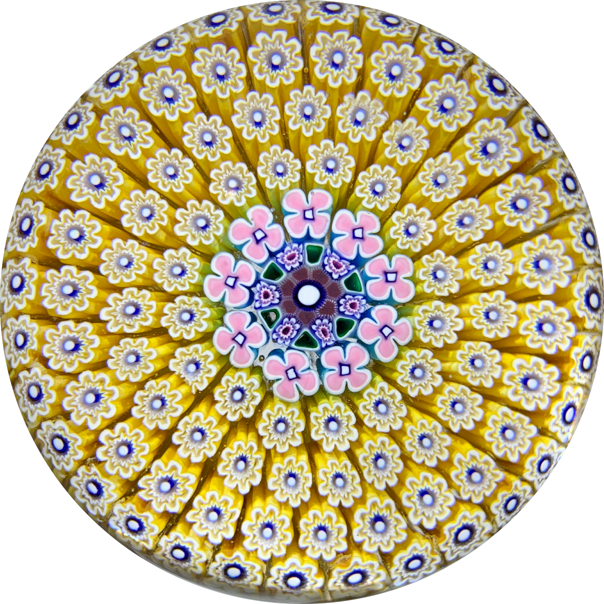 Damon MacNaught 2019 Gold Millefiori Carpet Ground Paperweight
