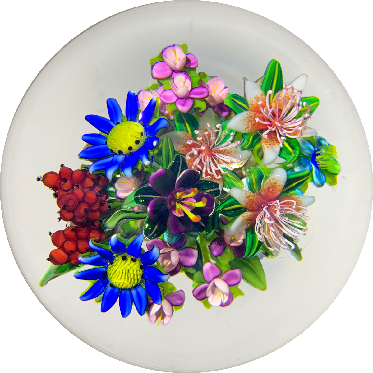 Ken Rosenfeld Large Lampwork Flower Bouquet