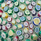 John Deacons Super Magnum Glass Art Paperweight Complex Closepack Millefiori Rose Piedouche