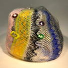Rare Ro Purser & Richard Marquis Noble Effort Art Glass Paperweight Murrini & Latticino