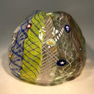 Rare Ro Purser & Richard Marquis Noble Effort Art Glass Paperweight Murrini & Latticino