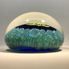 Vintage Murano Art Glass Paperweight Hand-Painted Flower with Complex Millefiori
