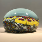 Vintage German Art Glass Paperweight Concentric Complex Millefiori