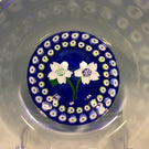 Vintage St. Kilda Art Glass Paperweight Pin Dish Flower Bouquet with Millefiori