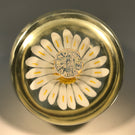 Vintage Murano Art Glass Paperweight Large Millefiori White Daisy Flower