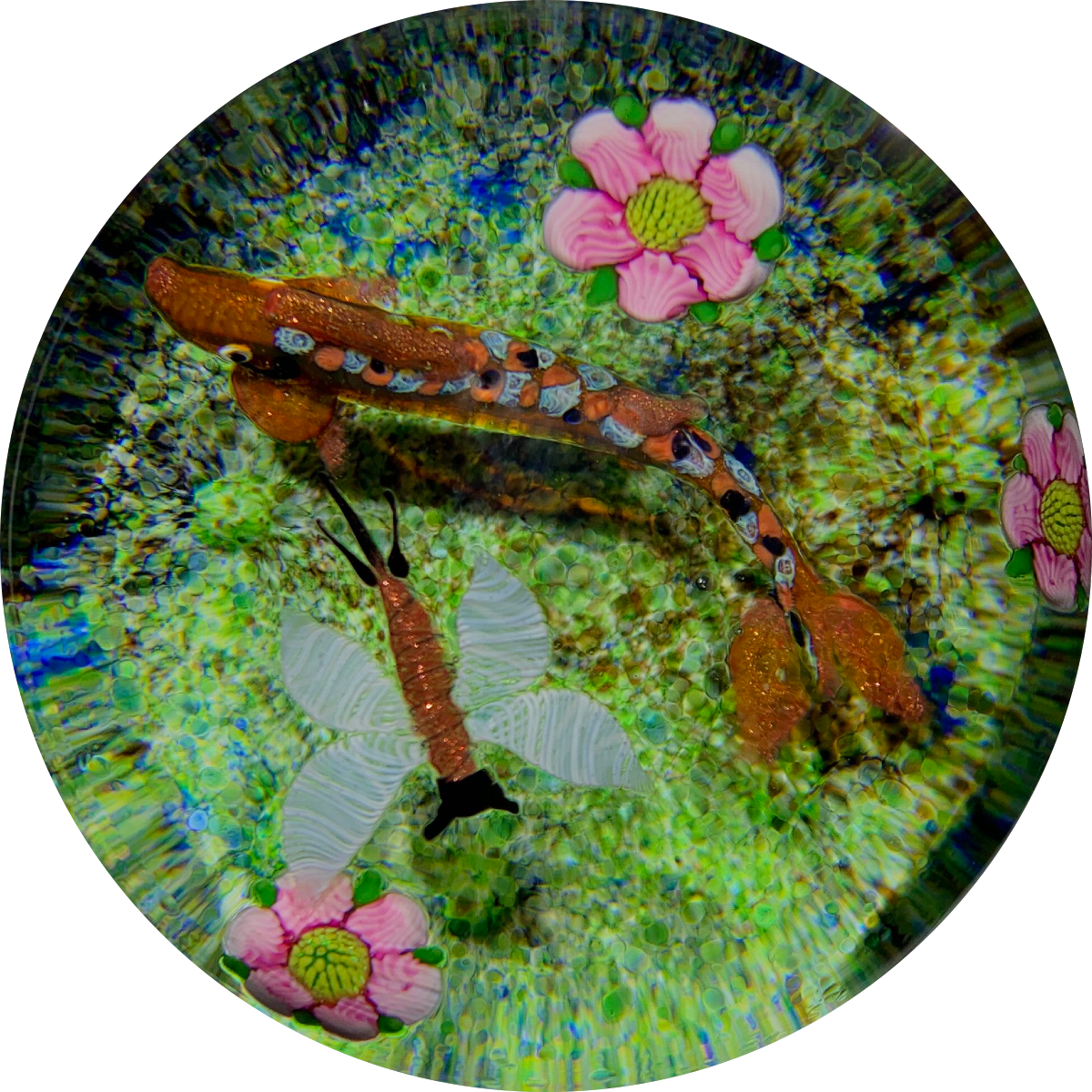 Limited Edition Caithness Scotland Compound Flamework "Trout and Mayfly" 4/100