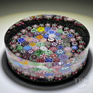 Tomasz Gondek 2022 Glass Art Paperweight Closepack Complex Millefiori Plaque with Roses and Silhouettes