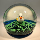 Vintage Murano Art Glass Paperweight 3D Lampwork Bird on a Nest