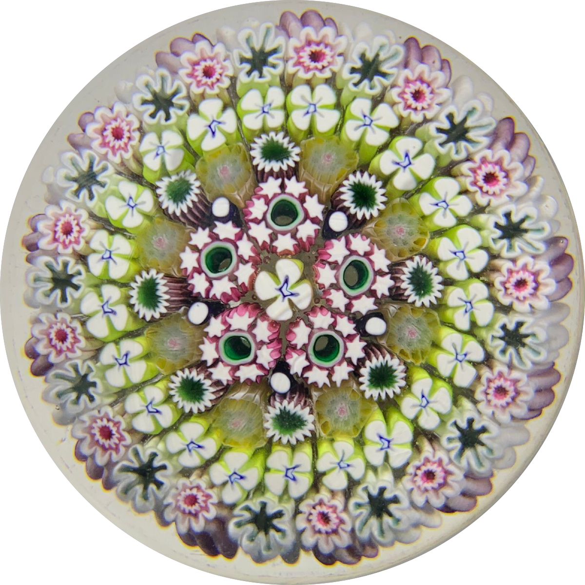 Damon MacNaught 2019 Complex Concentric Millefiori in Stave Basket