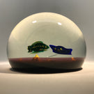 Signed William Manson Art Glass Paperweight Aventurine Fish & Stingray