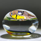 Rick Ayotte 1980 Glass Art Paperweight Flamework Songbird with Rainbow LE 25/50