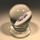 Miniature Charles Kaziun Jr. Art Glass Paperweight Complex Millefiori Pedestal