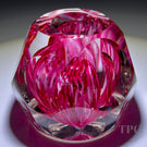 Uncommon Vintage Strathearn Glass Art paperweight Faceted Plum Colored Orchid