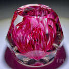 Uncommon Vintage Strathearn Glass Art paperweight Faceted Plum Colored Orchid