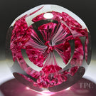 Uncommon Vintage Strathearn Glass Art paperweight Faceted Plum Colored Orchid