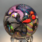 Huge Signed James Alloway Art Glass Marble Dichroic Millefiori & Twists "Dichrodellic"