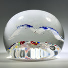 Sydenham Glass Co. Art Glass Canadian Plaque Paperweight A.E.R. B.C.E