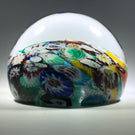 Mid 20th Century Murano Art Glass Paperweight Millefiori Scramble