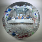 Vintage Thomas Mosser Art Glass Paperweight Encased The Last Supper Plaque