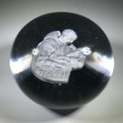 Antique French Art Glass Paperweight Detailed St. Francis Sulphide