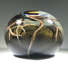Orient & Flume Ed Alexander Art Glass Paperweight Millefiori Breasted Lampwork Owl