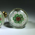 Early 20th Century Chinese Art Glass Millefiori Paperweight Style Curtain Holdbacks Set of 3
