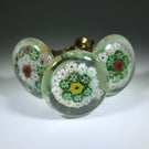 Early 20th Century Chinese Art Glass Millefiori Paperweight Style Curtain Holdbacks Set of 3