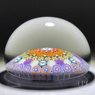 Michael Hunter 2022 Glass Art Paperweight Concentric Complex Millefiori with Roses, Daisies and Picture Murrine