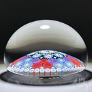 Michael Hunter 2022 Glass Art Paperweight Paneled Complex Millefiori with Roses, Dragonfly Silhouettes & Kingfisher Picture Cane