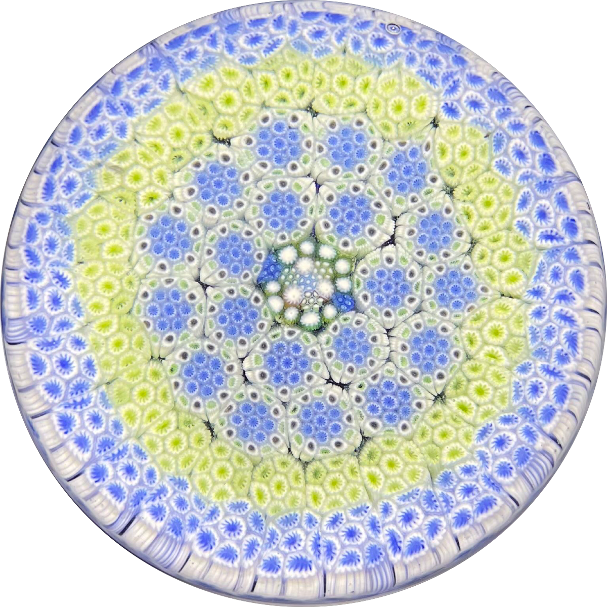 Matt Fimiano 2020 Concentric Complex Millefiori on Blue Ground