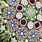 Damon MacNaught 2022 Glass Art Paperweight Highly Complex Concentric Millefiori in Staves