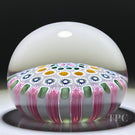 Damon MacNaught 2022 Glass Art Paperweight Complex Concentric Millefiori in Staves