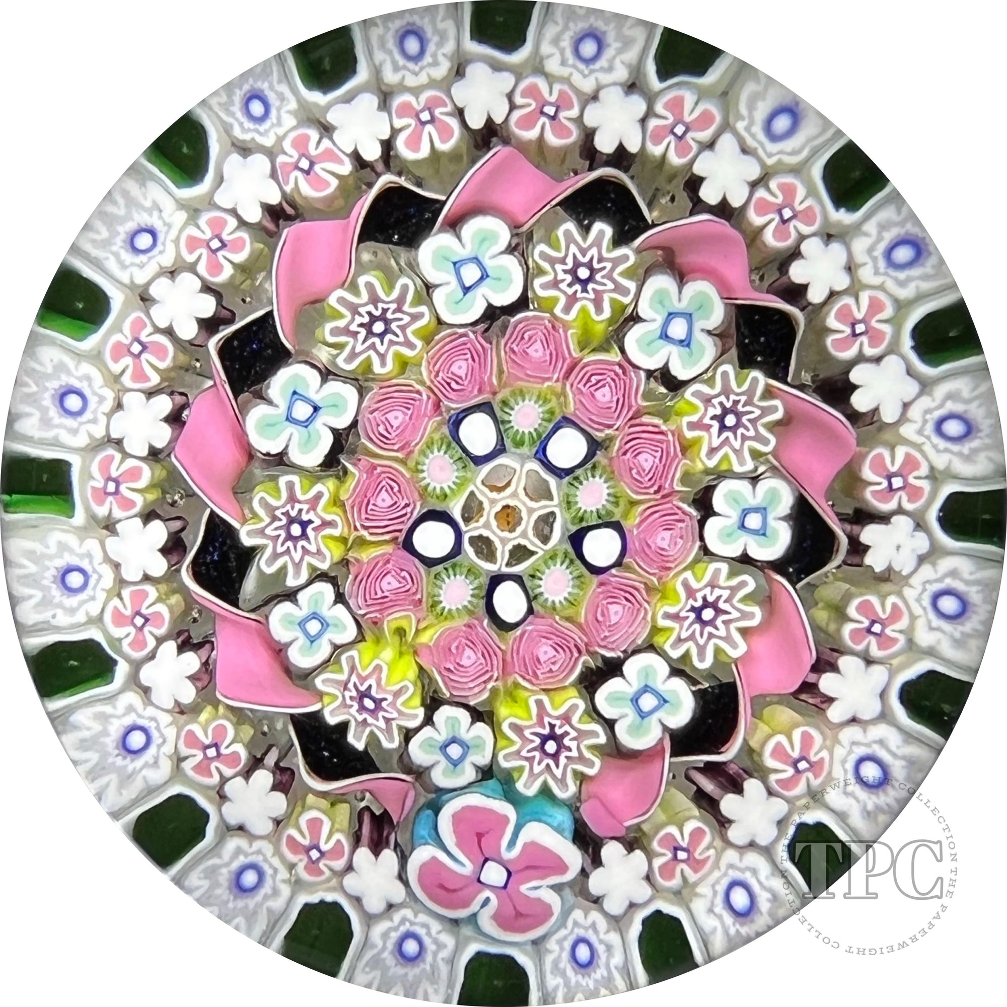 Magnum Damon MacNaught 2022 Glass Art Paperweight Complex Concentric Millefiori Ribbon Twist Torsade
