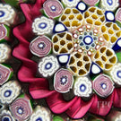 Magnum Damon MacNaught 2022 Glass Art Paperweight Complex Concentric Millefiori & Ribbon Twist Torsade