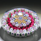 Magnum Damon MacNaught 2022 Glass Art Paperweight Complex Concentric Millefiori & Ribbon Twist Torsade