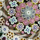 Magnum Damon MacNaught 2022 Glass Art Paperweight Complex Concentric Millefiori & Latticino Torsade