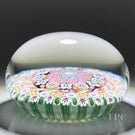 Magnum Damon MacNaught 2022 Glass Art Paperweight Complex Concentric Millefiori & Latticino Torsade