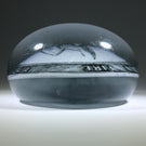 Antique William Maxwell Art Glass Advertising Paperweight The American Fire Philadelphia