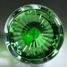 Vintage Robert Hamon Art Glass Paperweight George Washington Sulphide on Green