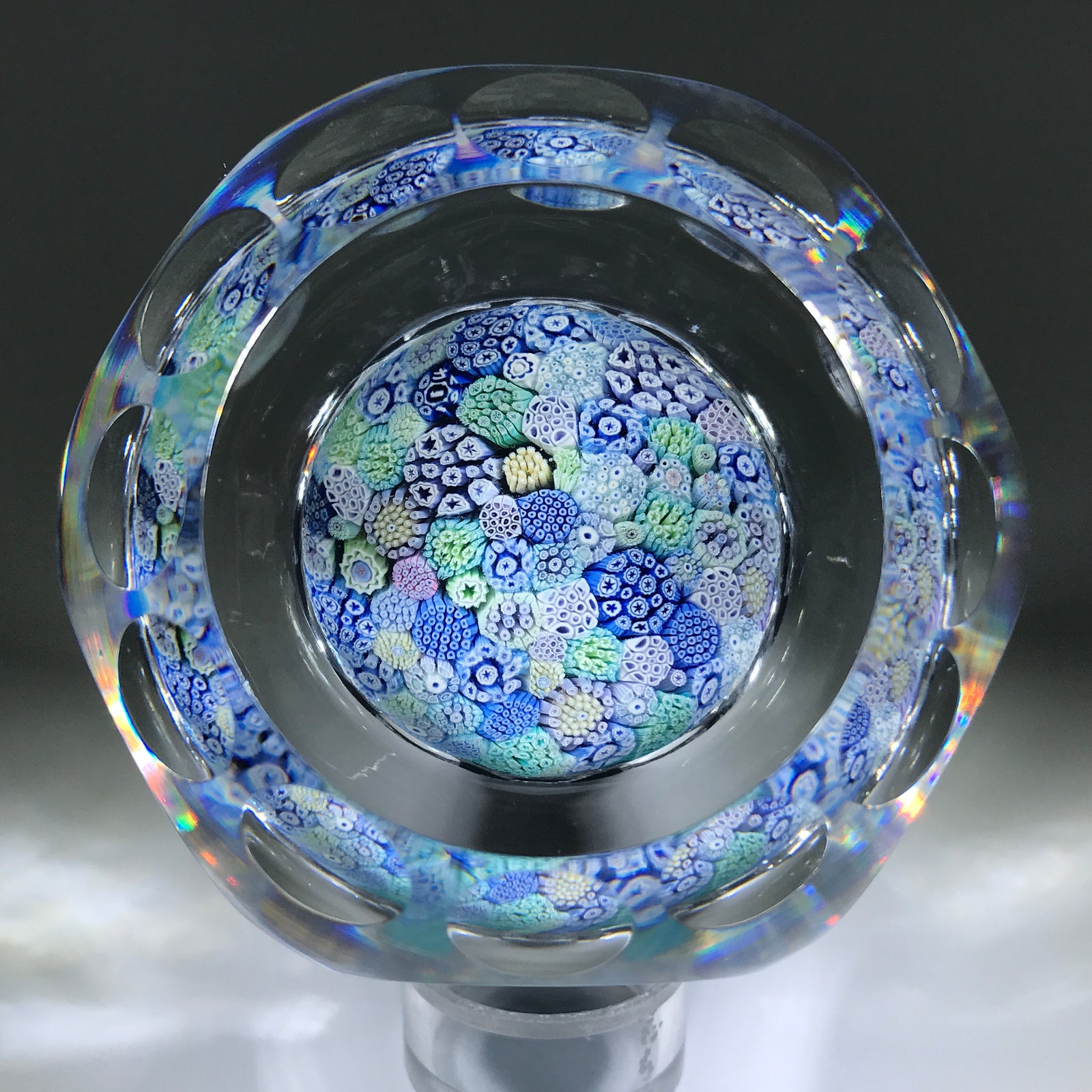 Vintage Whitefriars Art Glass Paperweight Complex Closepack Millefiori