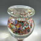 Early Chinese Art Glass Paperweight Rare Footed End of Day Millefiori Scramble