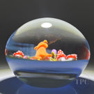 Clinton Smith 2022 Glass Art Paperweight Flamework Grateful Dead Orange Dancing Bear