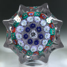 Vintage Strathearn Miniature Molded Art Glass Paperweight Concentric Millefiori
