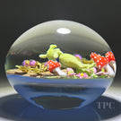 Clinton Smith 2022 Glass Art Paperweight Flamework Grateful Dead Green Dancing Bear