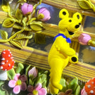 Clinton Smith 2022 Glass Art Paperweight Flamework Grateful Dead Yellow Dancing Bear