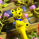 Clinton Smith 2022 Glass Art Paperweight Flamework Grateful Dead Yellow Dancing Bear