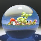 Clinton Smith 2022 Glass Art Paperweight Flamework Small Grateful Dead Green Dancing Bear