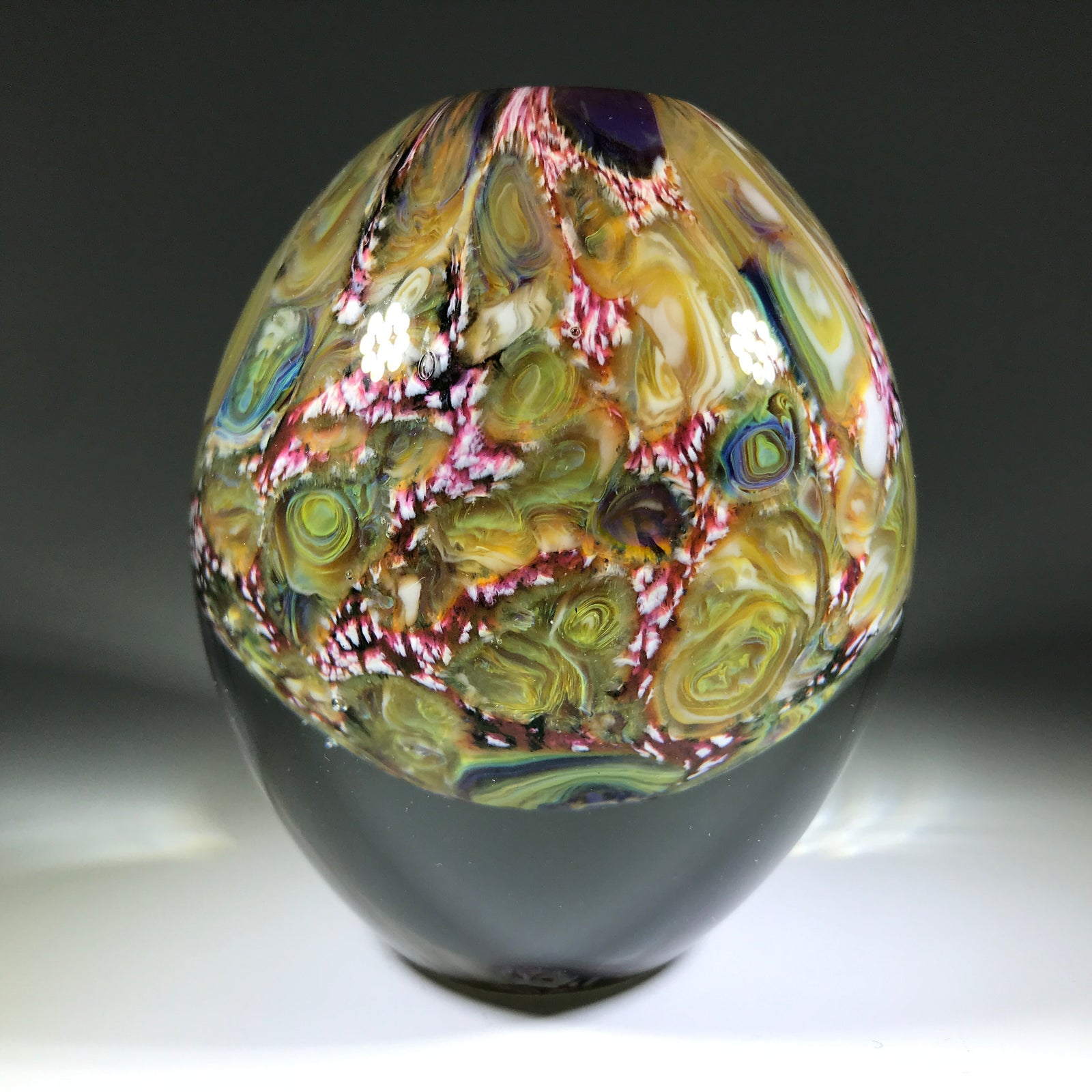 Signed Robert Eickholt Art Glass Paperweight Style Perfume Bottle No Stopper